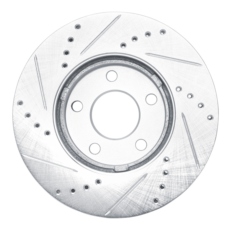 Chevrolet HHR Brake Rotor (1) - Front Right - R1 Concepts - Drilled & Slotted - Silver - `06-`11